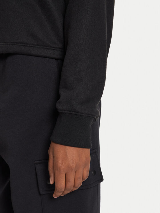 adidas adidas Bluza Trefoil IU2421 Czarny Loose Fit