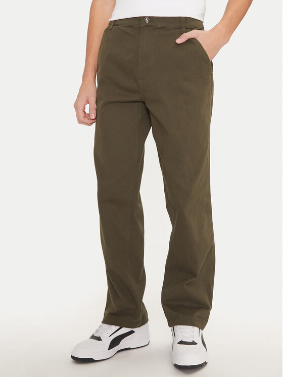 Champion Champion Pantaloni din material 220509 Verde Straight Leg