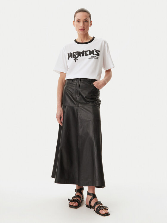 Munthe Munthe T-shirt Flisha 251111525166 Bijela Loose Fit