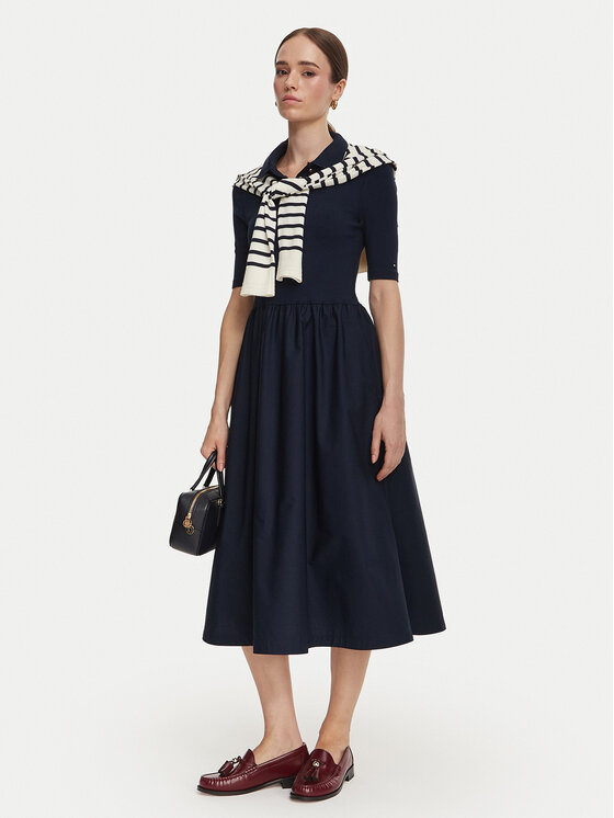 Tommy Hilfiger Tommy Hilfiger Φόρεμα καθημερινό WW0WW52227 Σκούρο μπλε Regular Fit