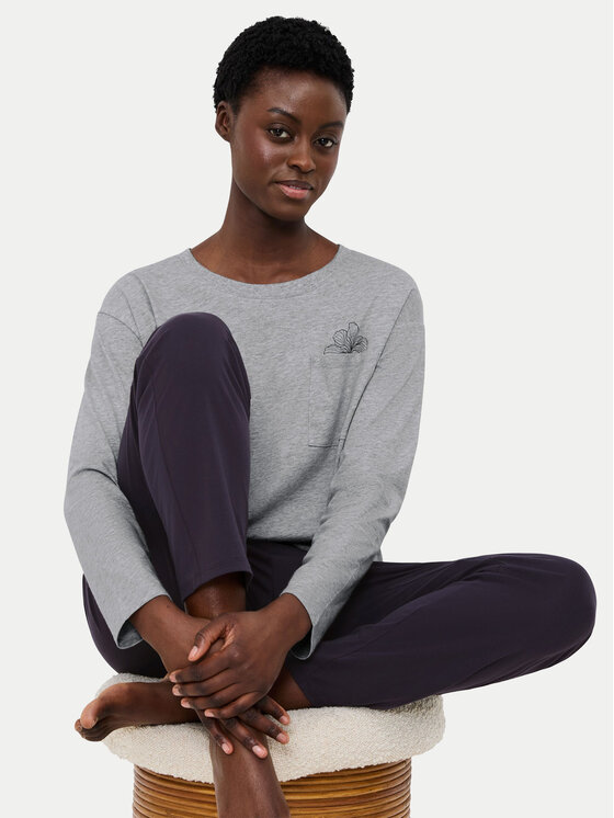 Triumph Triumph Πιτζάμα 10225065 Γκρι Regular Fit