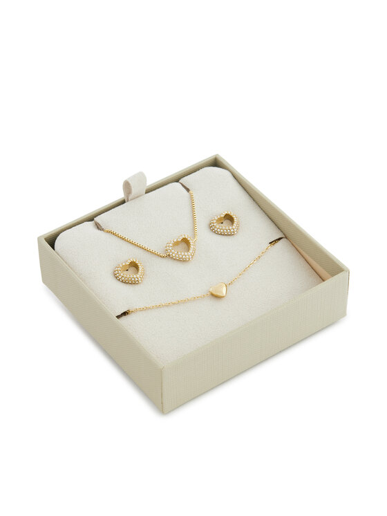 Guess Guess Schmuckset Armband und Ohrringe JUBS05 075JW Goldfarben