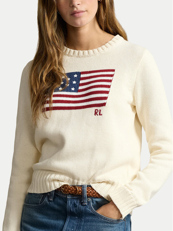 Polo Ralph Lauren Polo Ralph Lauren Sweter 211896939002 Beżowy Straight Fit
