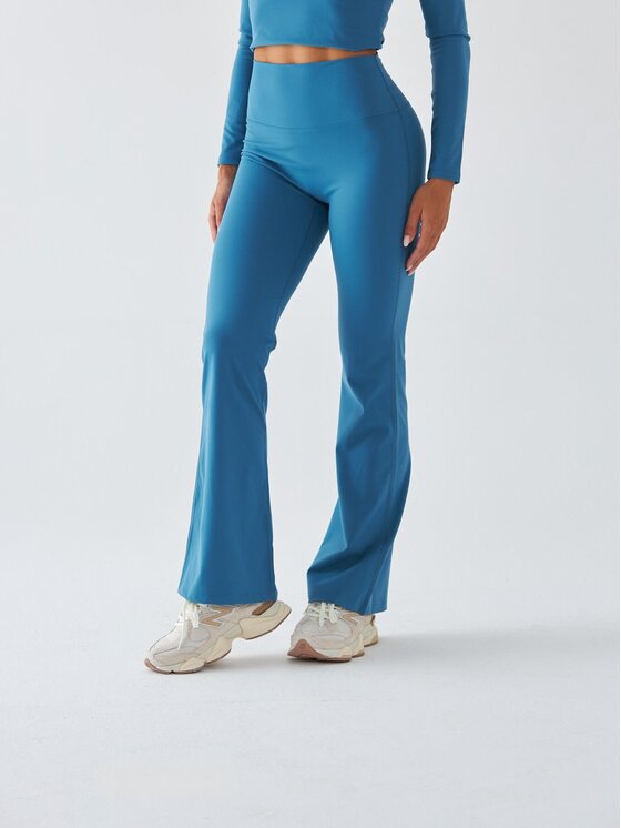 BeShaped BeShaped Legginsy Dzwony - Morning Dew Niebieski Shaping Fit