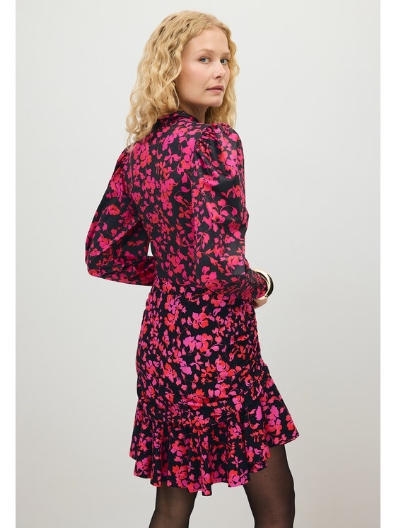 BIZUU BIZUU Spódnica mini MEXICANA FLORAL MINI SKIRT Różowy Standard Fit