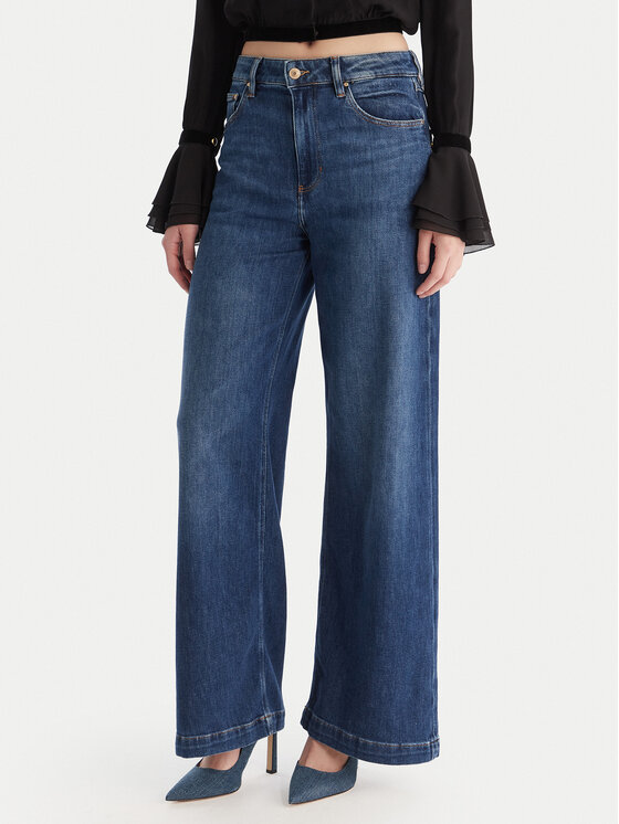 Guess Guess Jeansy W5BA1C D0615 Modrá Wide Leg