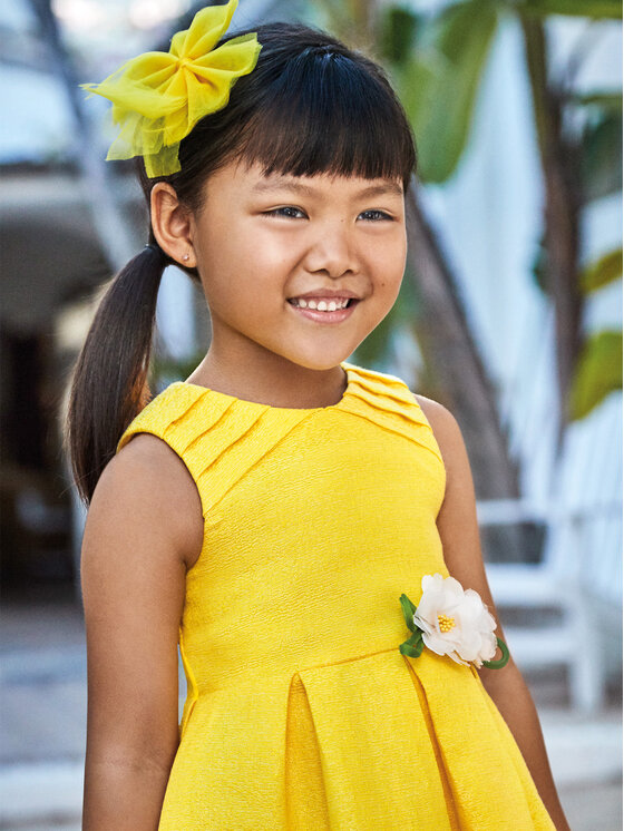 Mayoral Mayoral Elegantiška suknelė 3914 Geltona