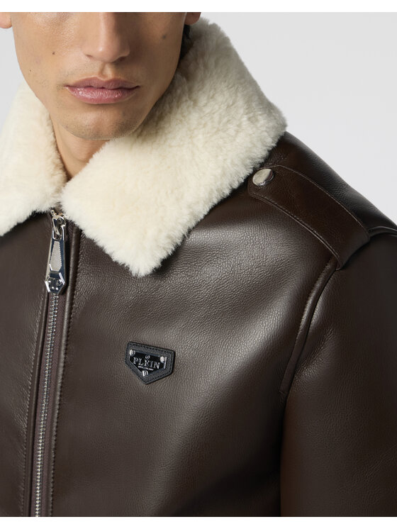 PHILIPP PLEIN PHILIPP PLEIN Giubbotto piumino 28618 Marrone Regular Fit