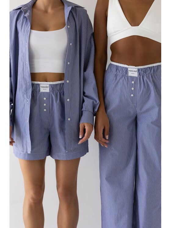 Chiara Wear Chiara Wear Szorty materiałowe Szorty damskie PAJAMAS Niebieski Regular Fit