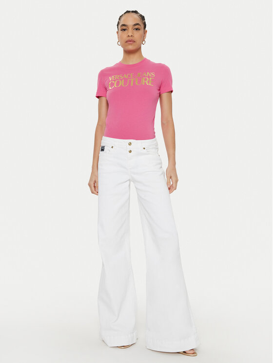 Versace Jeans Couture Versace Jeans Couture Jeansy 78HAB561 Bílá Wide Leg