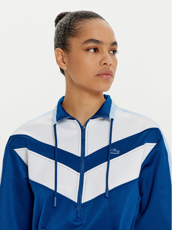 Lacoste Lacoste Pletena obleka EF4946 Modra Relaxed Fit
