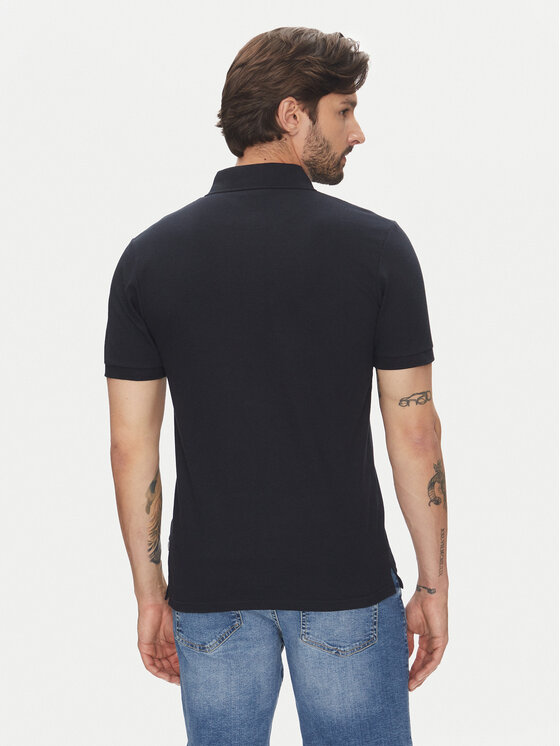 Lindbergh Lindbergh Polo 30-404020 Granatowy Relaxed Fit