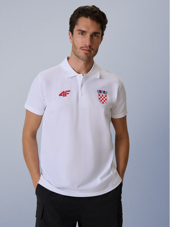 4F 4F Polo TEAMWEAR Biały Regular Fit