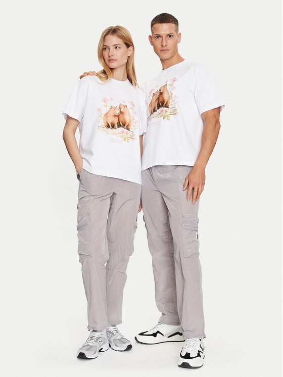 2005 2005 T-Shirt Unisex Capybaras Love Weiß Regular Fit