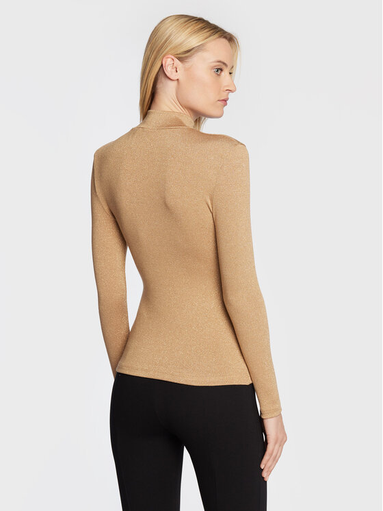 Nissa Nissa Dolčevita TOP13587 Bež Regular Fit