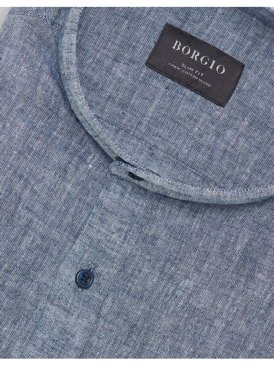 Borgio Borgio Koszula lentini Granatowy Slim Fit