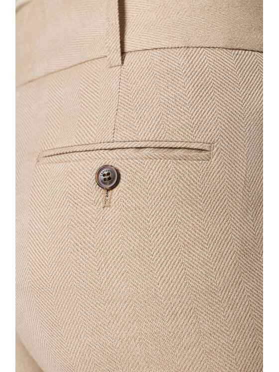 Lancerto Lancerto Spodnie materiałowe Magione SP131126000006 Beżowy Regular Fit