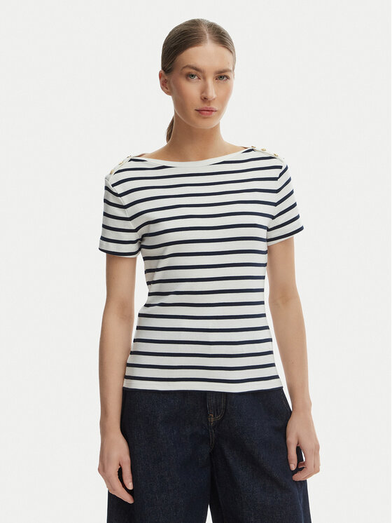 Tommy Hilfiger Tommy Hilfiger T-Shirt WW0WW49250 Écru Slim Fit