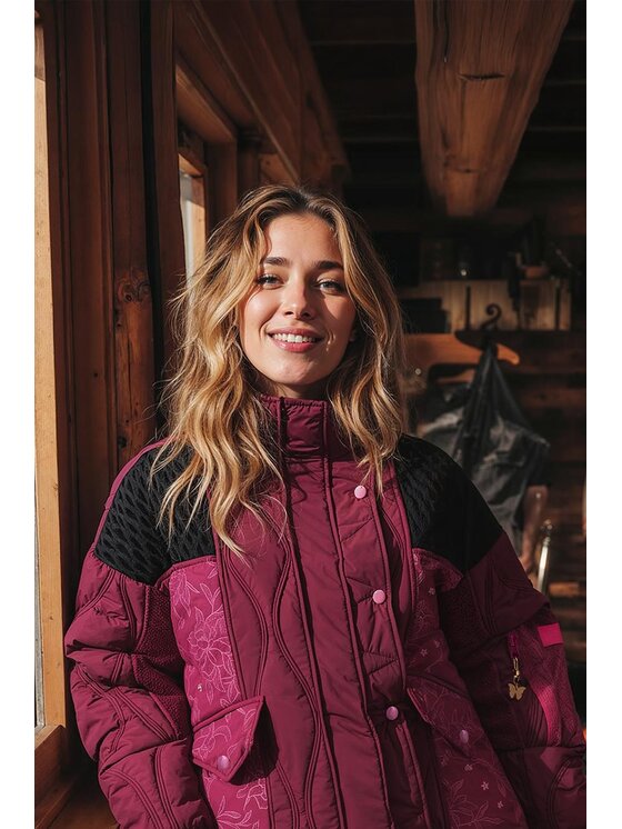 NAOKO NAOKO Kurtka zimowa Berry Snuggle Bordowy Regular Fit