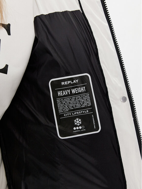 REPLAY REPLAY Зимно яке W7664R.000.84466 Бял Relaxed Fit