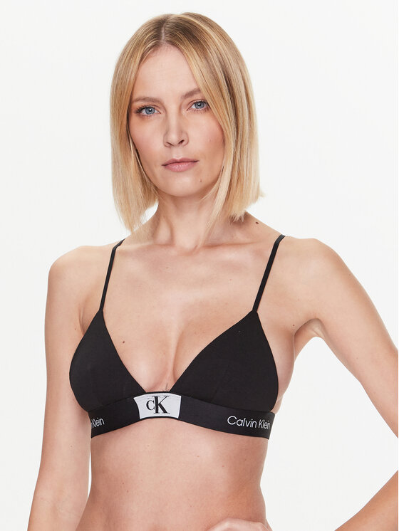 Calvin Klein Underwear Bralette krūšturis Unlined 000QF7217E Melns