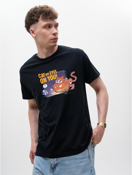 Smerfy Smerfy T-Shirt 130228 Czarny Regular Fit