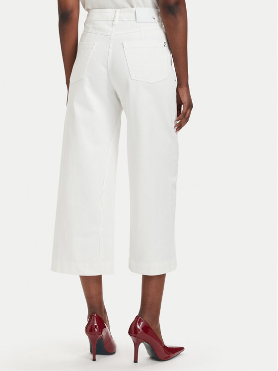 Patrizia Pepe Patrizia Pepe Jeans hlače 2P1756/D107-W146 Bela Relaxed Fit