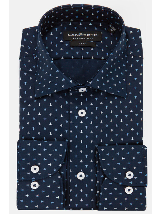 Lancerto Lancerto Koszula Diana 2 KO073121000004 Granatowy Slim Fit