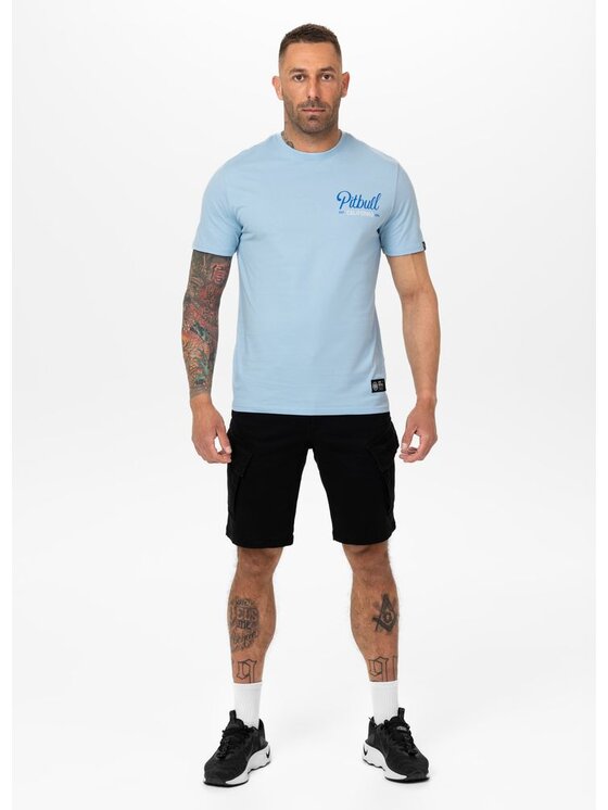PITBULL PITBULL T-Shirt Koszulka męska SAN DIEGO BORN XXL Błękitny Regular Fit