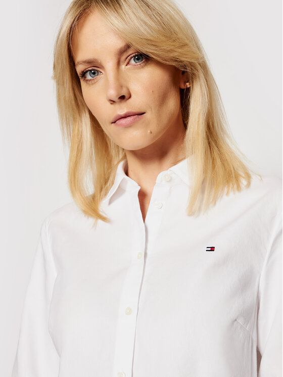 Tommy Hilfiger Hemd Heritage Regular Fit Shirt 1M87647512 Weiß 