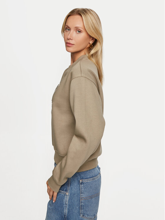 Guess Guess Bluza Icon W4YQ25 KB681 Zielony Relaxed Fit
