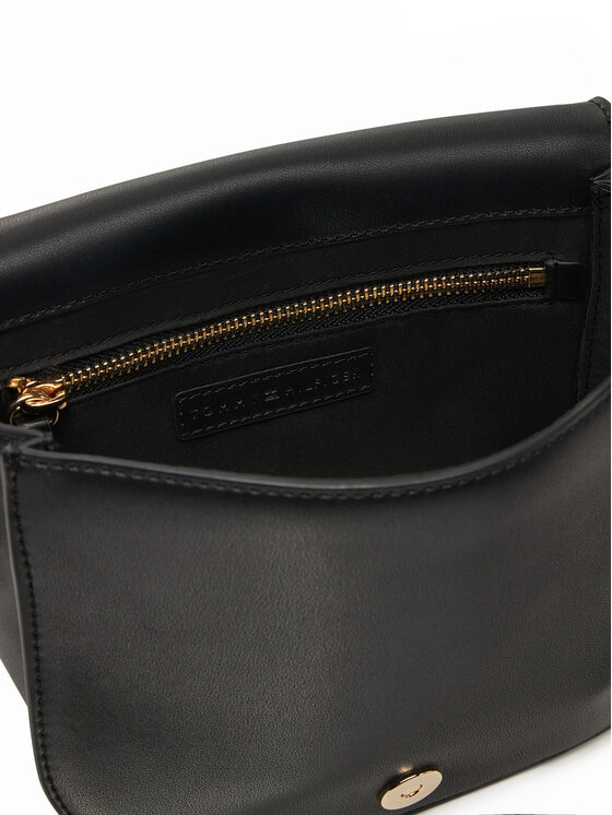 Tommy Hilfiger Tommy Hilfiger Torbica Th Logotape Saddle Bag AW0AW17184 Crna