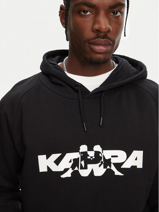 Kappa Kappa Pulóver Nhayma 341V57W Fekete Regular Fit