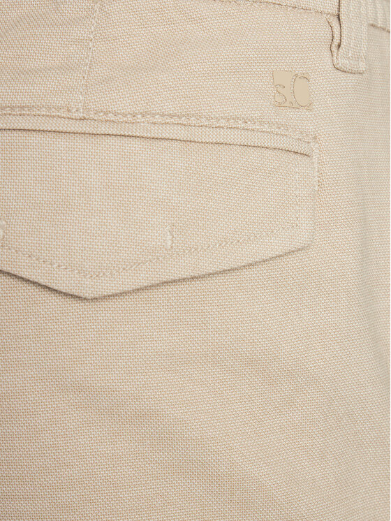 s.Oliver s.Oliver Spodnie materiałowe 2143826 Beżowy Slim Fit