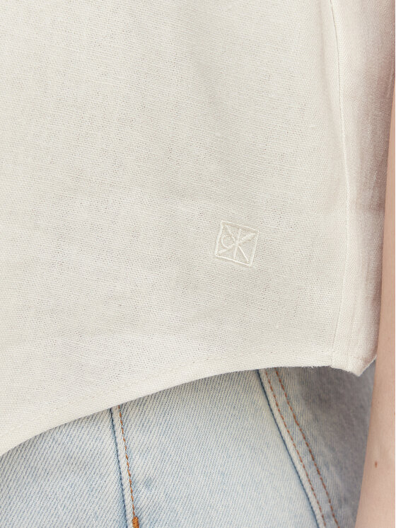 Calvin Klein Jeans Calvin Klein Jeans Košile Monogram LV04RC276G Světle béžová Slim Fit