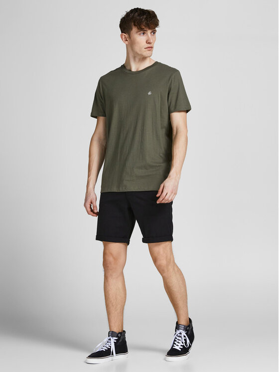 Jack & Jones Jack & Jones Pantalon scurți din material Dave 12182549 Negru Regular Fit