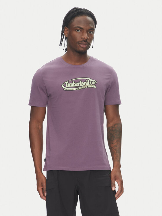 Timberland Timberland Póló TB0A6DJY Lila Regular Fit
