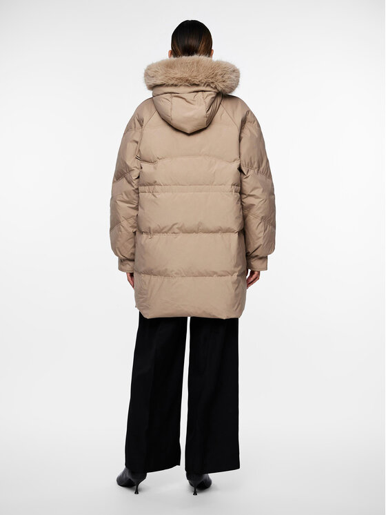 YAS YAS Μπουφάν πουπουλένιο 26031384 Μπεζ Regular Fit