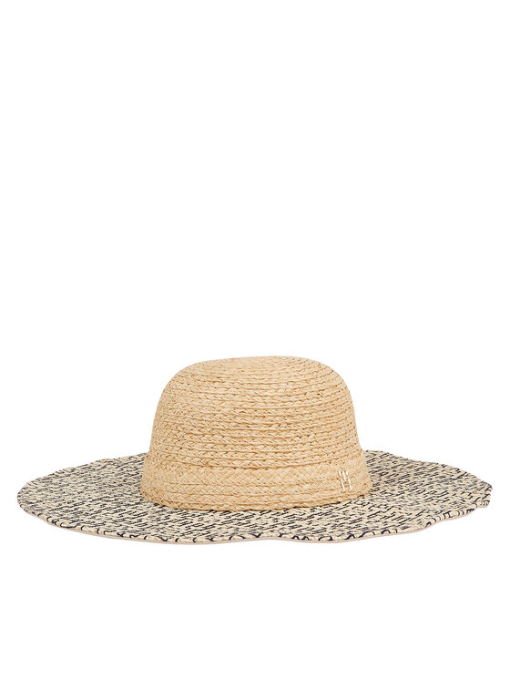 Pălărie Tommy Hilfiger Beach Summer Straw Hat AW0AW16042 Écru
