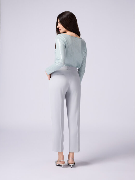 Oltre Oltre Spodnie materiałowe P012R108434N003 Szary Regular Fit