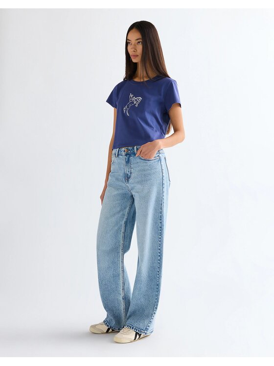 Wrangler Wrangler Jeansy Loose Straight Niebieski Loose Fit