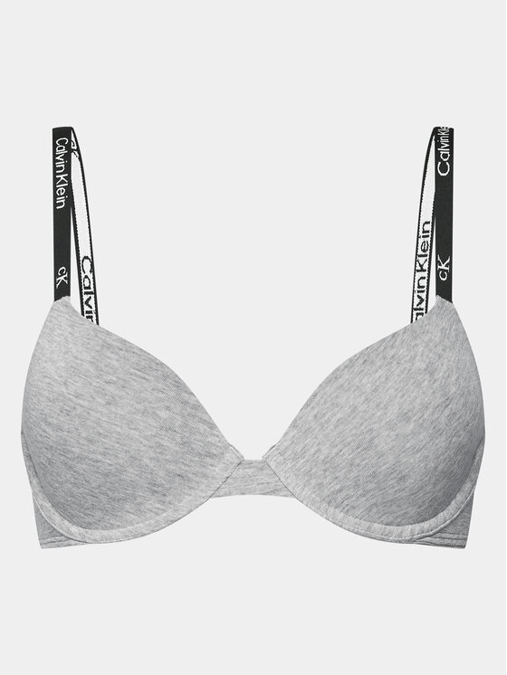 Calvin Klein Underwear Calvin Klein Underwear Biustonosz z fiszbiną Lightly Lined Demi 000QF7219E Szary