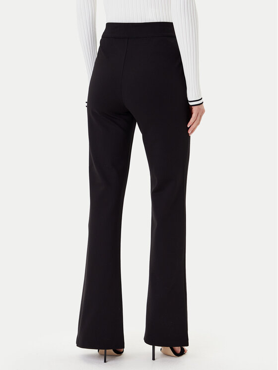 DKNY DKNY Παντελόνι υφασμάτινο P2JKTO68 Μαύρο Flare Fit