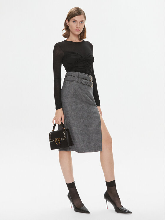 PINKO Pinko Midi szoknya Goldie 102296 A07P Szürke Regular Fit