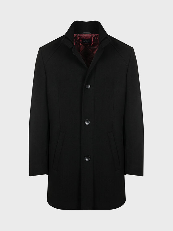 Evenemen Evenemen Płaszcz zimowy VISTA Czarny Slim Fit