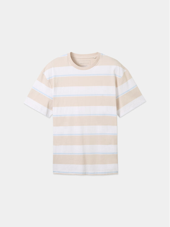 Tom Tailor Denim Tom Tailor Denim T-krekls 1040844 Bēšs Relaxed Fit