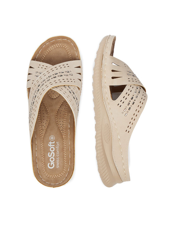 Go Soft Go Soft Pantoletten CEO-WYL05010-08 Beige