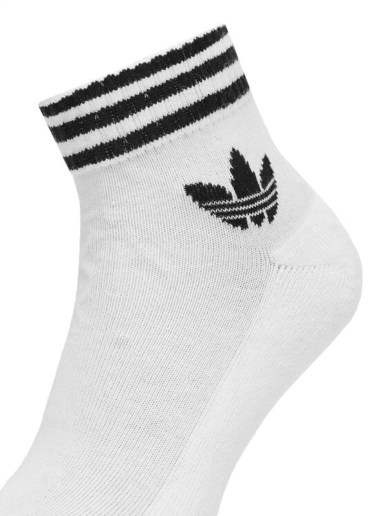 adidas adidas Комплект 3 чифта дълги чорапи мъжки 3-Stripes JV7435 Бял