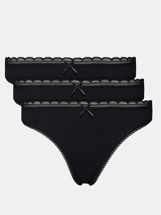 Dorina Dorina 3er-Set klassische Damenslips D000891CO006 Schwarz