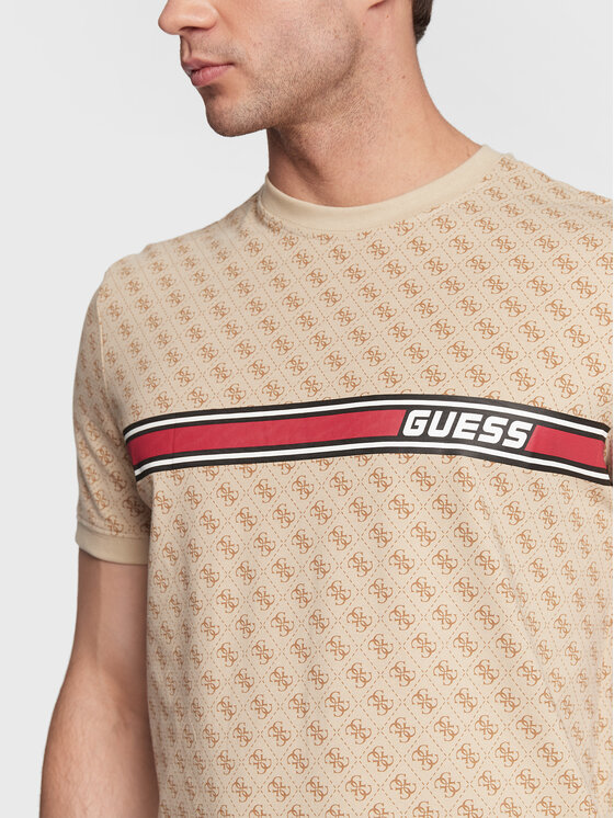 Guess Guess T-Shirt Jamey Z2BI09 J1314 Beżowy Regular Fit